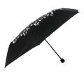 pequeño mágico doblado cambio de color negro barato paraguas negras